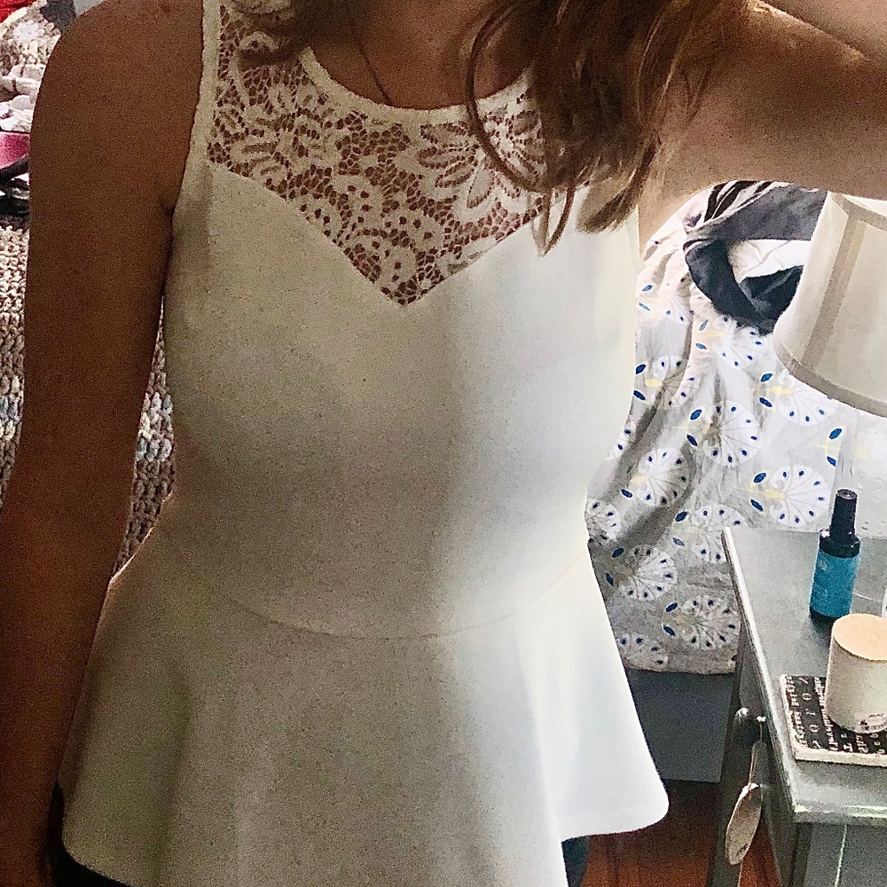 Super cute white lacy shirt